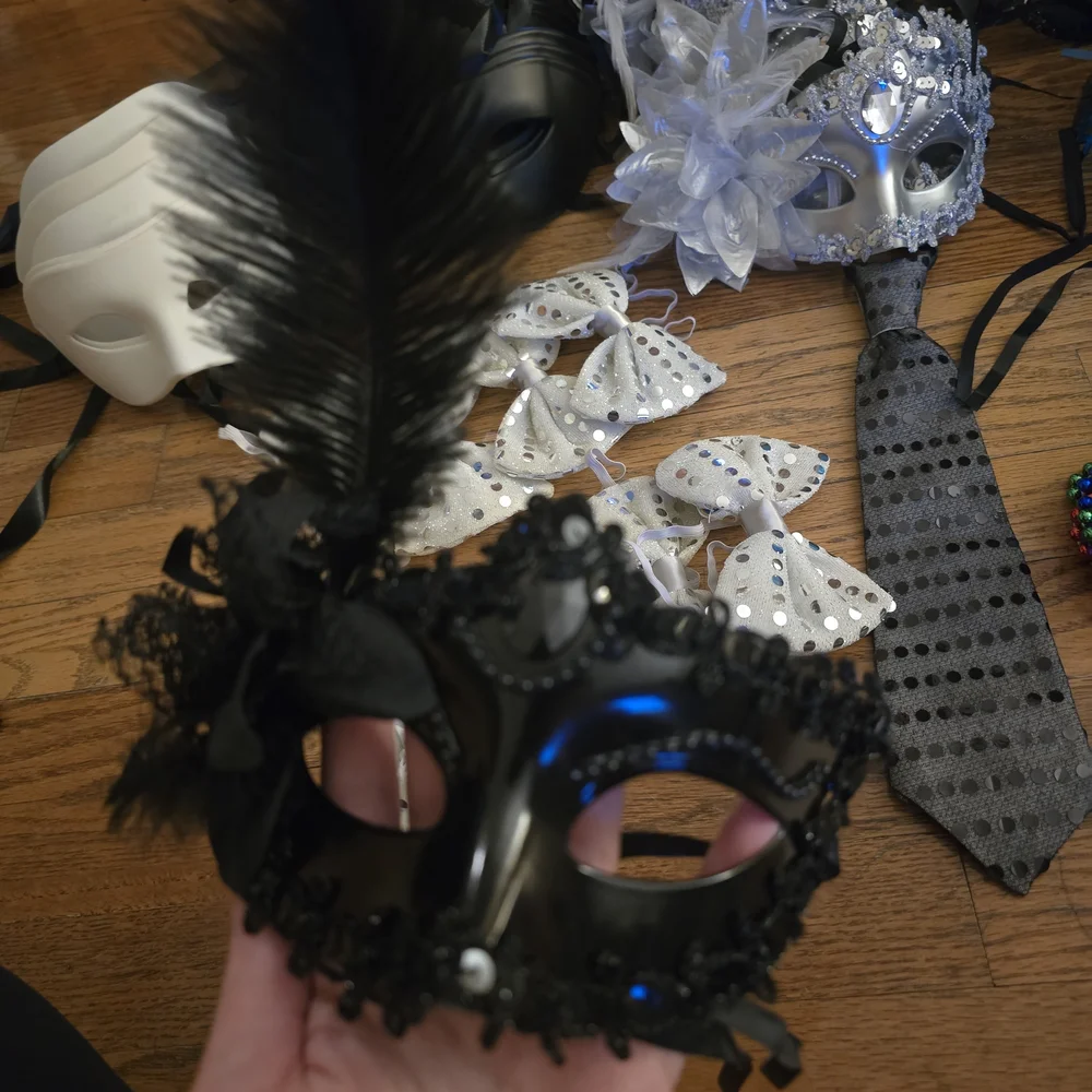 Black and White Masquerade Masks